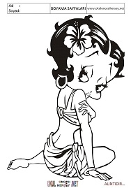 betty-boop boyama sayfaları